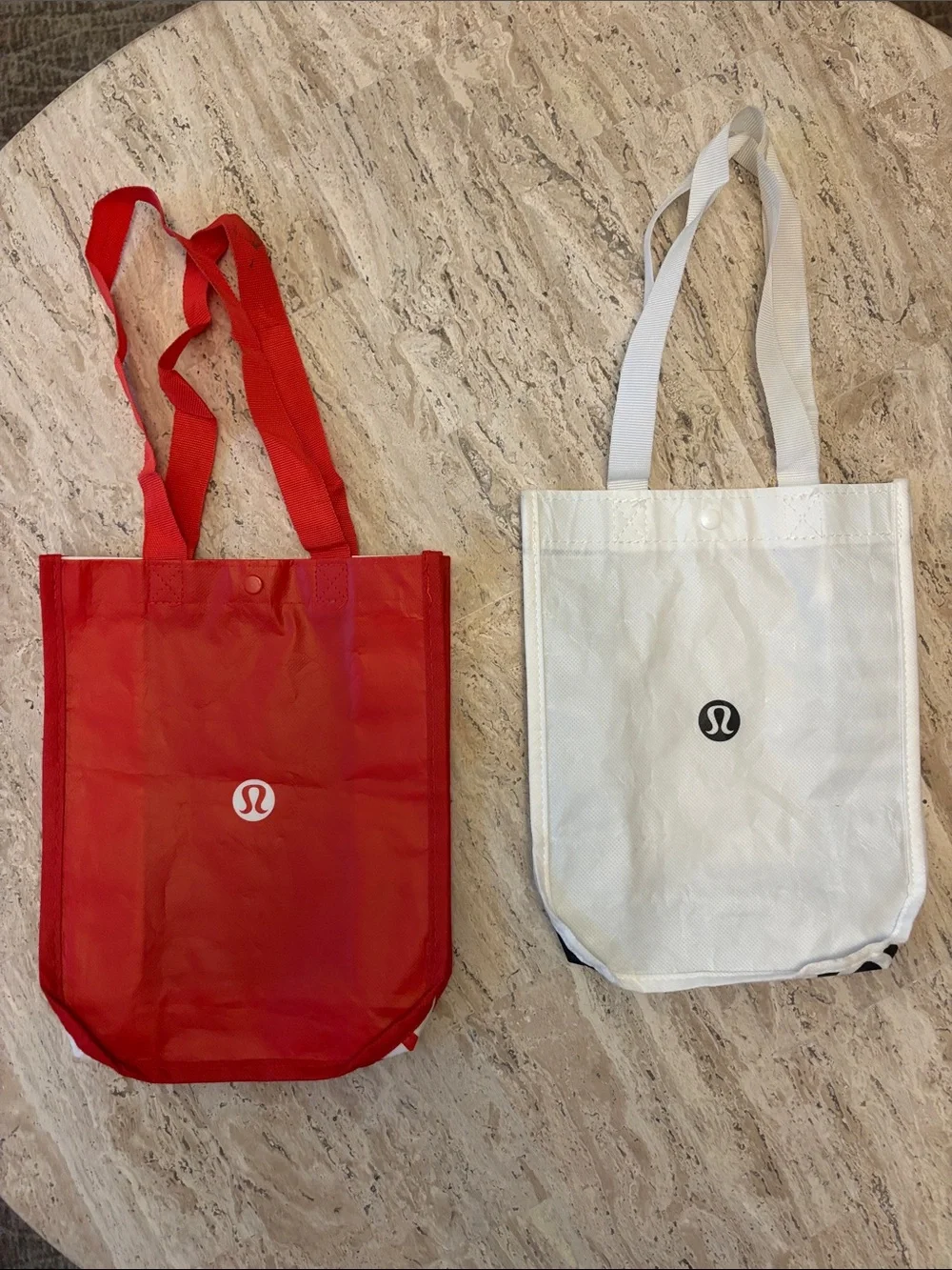 Lululemon Reusable Tote Bag Bundle of 8 - Black, White, Red, Gray, & Prints